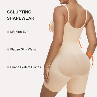Women's Tummy Control Zip Front Bodysuit